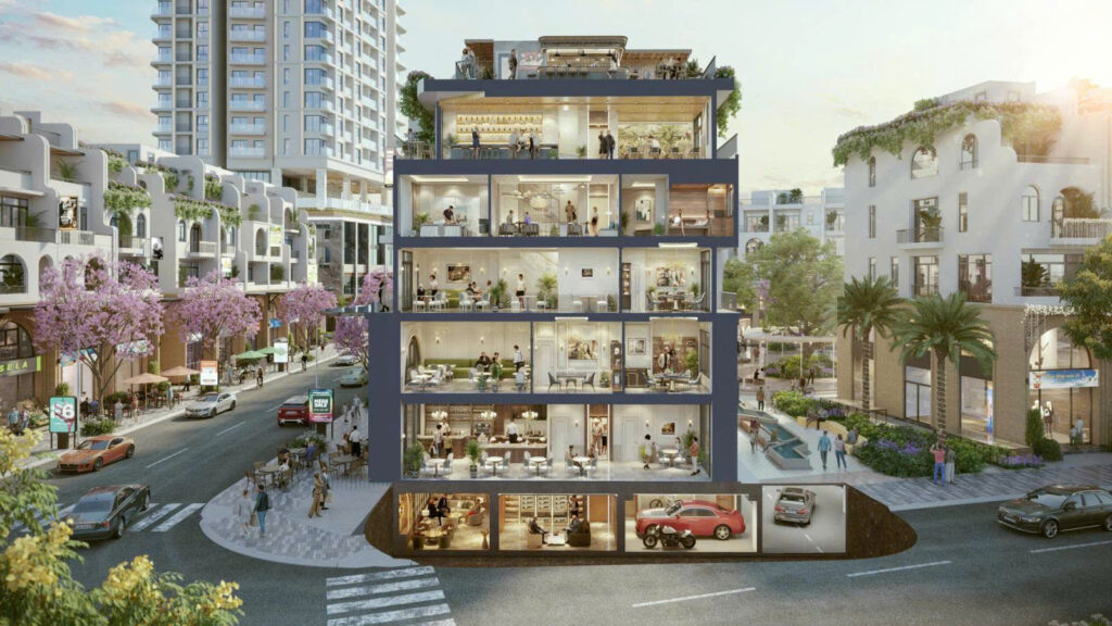 Thiết kế Shophouse Vaquarius Văn Giang